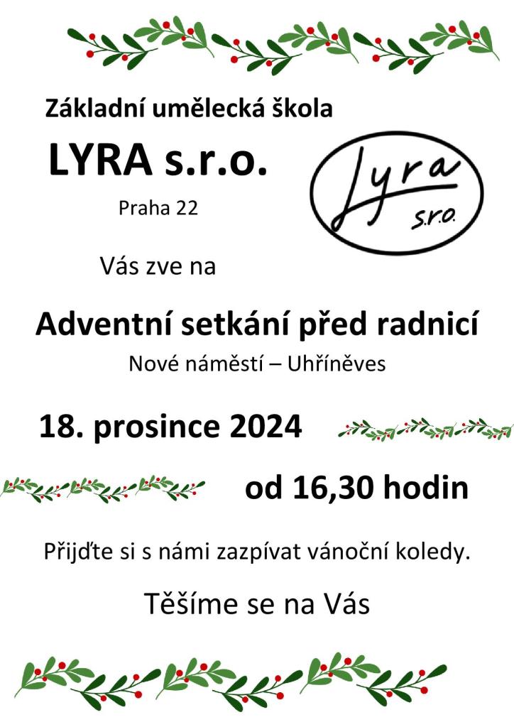 Pozvánka na společné zpívaní na schodech před radnicí