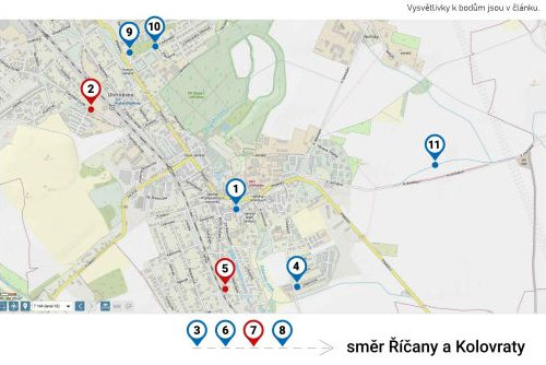 mapa uzavírek náhled