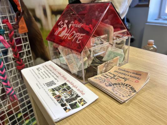 Zapečetěná kasička s vybranými penězi