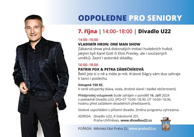 plakát odpoledne pro seniori