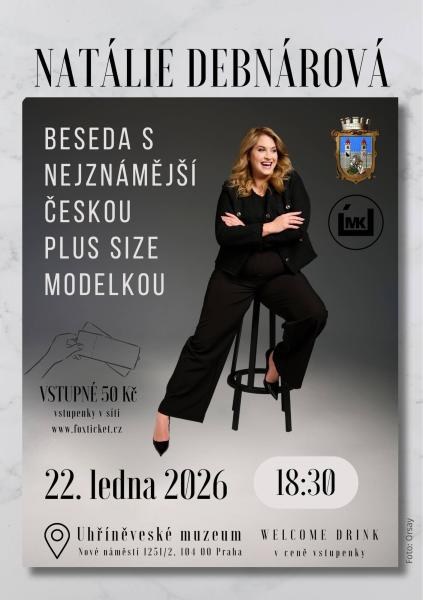 Beseda s plus size modelkou Natálií Debnárovou proběhne 22.1.2026