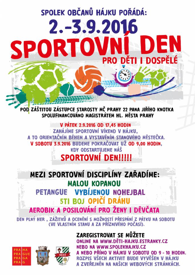 pozvánka na sportovní den