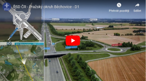 Vizualizace Pražského okruhu (511) - úsek Běchovice - D1
